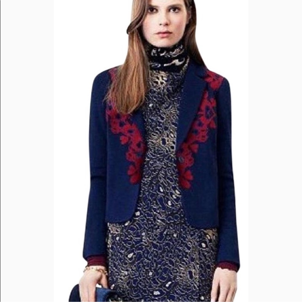 Tory Burch Lisanne embroidered jacket blazer, M